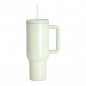 Preview: Sublimation Thermobecher mit Deckel, Griff & Trinkhalm 1200ml